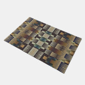 Paillasson Turquoise bleu gris Tan Taupe Brown Motif d'art tr (Incliné)