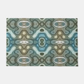 Paillasson Turquoise bleu gris vert Brown Taupe Orient Art tr (Devant)