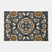 Paillasson Turquoise bleu moutarde Ochre Brown Orient Art tri (Devant)