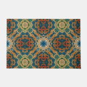 Paillasson Turquoise Bleu Orange Mustard Brown Orient (Devant)