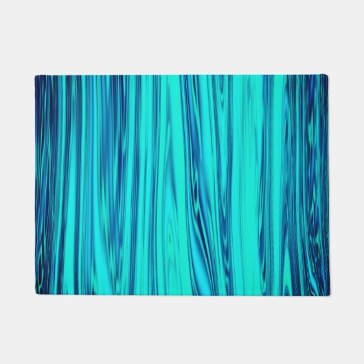 Paillasson Turquoise Blue Ocean Wave brillant Abstrait mignon (Devant)