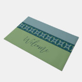 Paillasson Turquoise Et Bleu Avec Vert (Incliné)