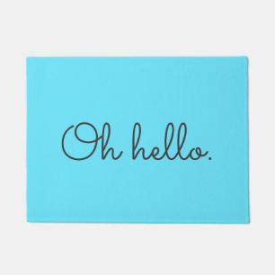 Paillasson Turquoise et Grey Oh Bonjour