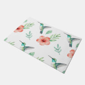 Paillasson Turquoise Hummingbird Hibiscus Pattern (Incliné)