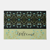 Paillasson Turquoise Noir Et Vert Clair (Devant)