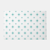 Paillasson Turquoise Starburst Motif Moderne du milieu du siè (Devant)