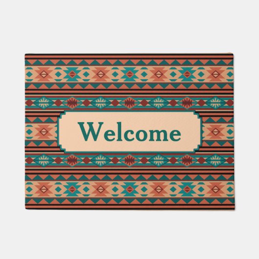 Paillasson Turquoise Terracotta Monogram (Devant)