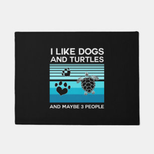 Paillasson Turtle Lover J'Aime Les Chiens Et Les Tortues