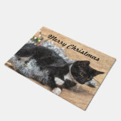 Paillasson Tuxedo Kitten Tinsel and Lights Door Mat (Incliné)