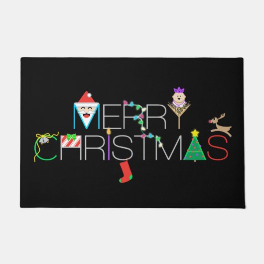 Paillasson Typographe de Merry Christmas (Devant)