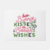Paillasson Typographie de Pâques joyeuse - Baisers de lapin (Devant)