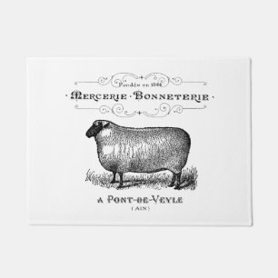 Paillasson Typographie du mouton français vintage Ferme