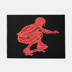 Paillasson Typographie Du Skateboard - Décor Des Chambres