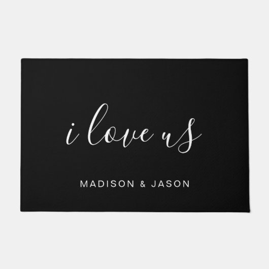 PAILLASSON TYPOGRAPHIE MODERNE LA MAIN SCRIPTÉE PERSONNALISÉE (Devant)