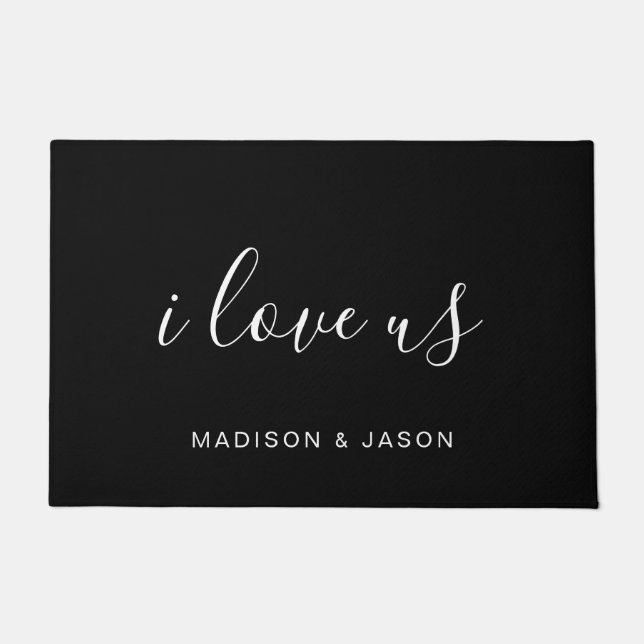 PAILLASSON TYPOGRAPHIE MODERNE LA MAIN SCRIPTÉE PERSONNALISÉE (Devant)