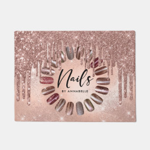 Paillasson Typographie Or Rose Nails