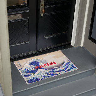 Paillasson ukiyoe - Hokusai : No.21 Grande vague - 