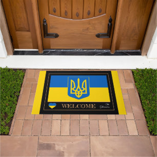 Paillasson Ukraine moderne, drapeau ukrainien mats / sport Bi