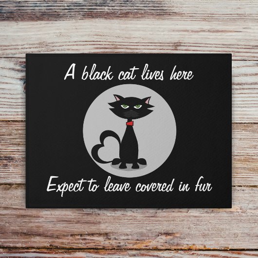 Paillasson Un Chat Noir Vit Ici Drôle Pet Doormat