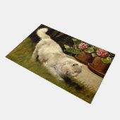 Paillasson Un chat Perse Blanc En Train D'Observer Ladybug (Incliné)