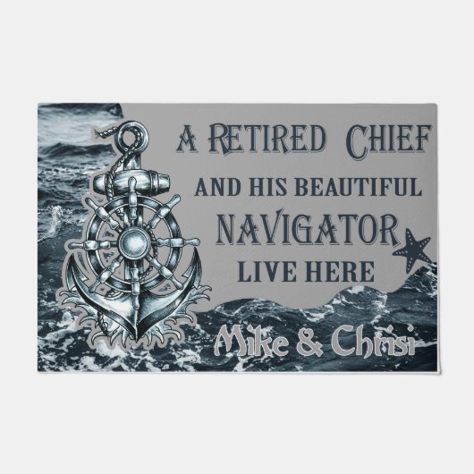 Paillasson Un Chef Retraité Son Beau Navigateur Vit Ici (Devant)