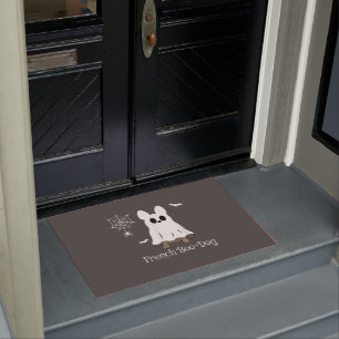 Paillasson Un chien de taureau français à Halloween