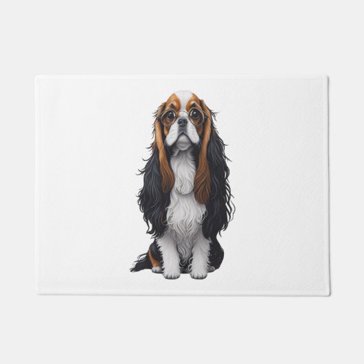 Paillasson Un chien mignon, le roi Charles Spaniel (Devant)