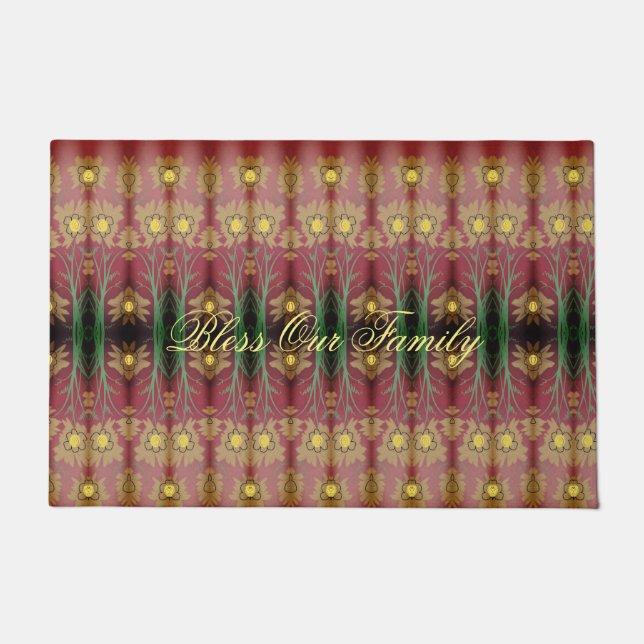 Paillasson Un Joli Mat De Porte Florale (Devant)