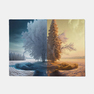 Paillasson Un jour en hiver