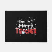 Paillasson Un joyeux enseignant Snowman Enseigner Noël (Devant)