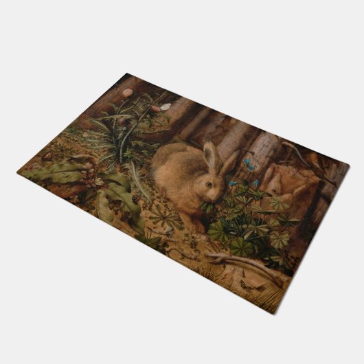 Paillasson Un lièvre dans la forêt (par Hans Hoffmann) (Incliné)