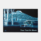 Paillasson Un Loup Sur Neige (Devant)