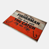 Paillasson Un pêcheur raffiné vit ici (Incliné)