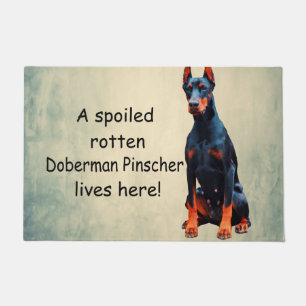 Paillasson Un Pinscher putréfié corrompu de dobermann vit i