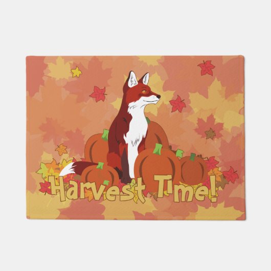 Paillasson Un renard dans le Patch Citrouille (temps de récol (Devant)