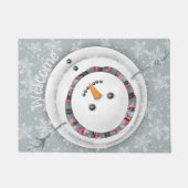 Paillasson Un Snowman souriant qui regarde vers le haut Bienv (Devant)