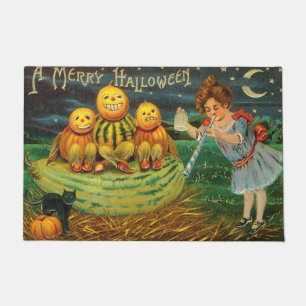 Paillasson Une carte vintage fantaisiste pour un joyeux Hallo