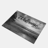 Paillasson Une Plage Glorieuse En Niveaux De Gris (Incliné)