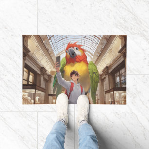 Paillasson Une Rencontre colorée - Parrot géant au Musée