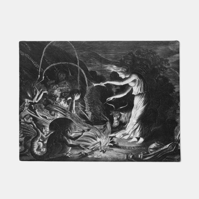Paillasson Une Sorcière À Son Cauldron Entourée De J Wellcome (Devant)