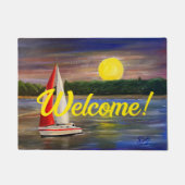 Paillasson Une voile coucher de soleil, par Gary Poling (Devant)
