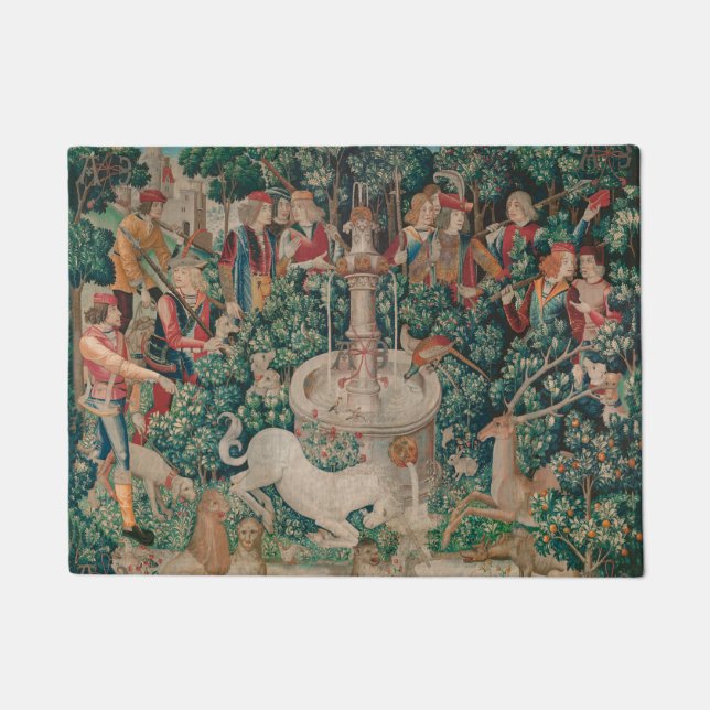 Paillasson Unicorn Hunt Medieval Art - Unicorn (Devant)