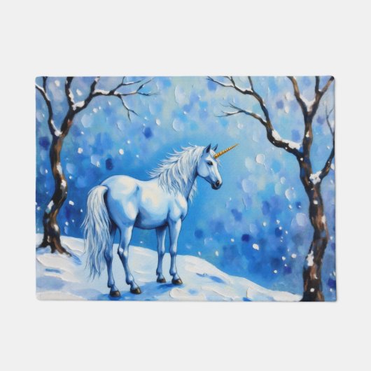 Paillasson Unicorne d'hiver (Devant)