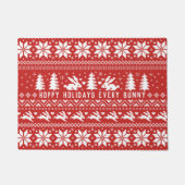 Paillasson Vacances Hoppy chaque lapin | Noël des lapins (Devant)