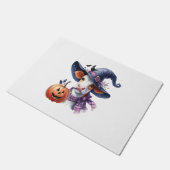 Paillasson Vache d'Halloween à l'automne (Incliné)