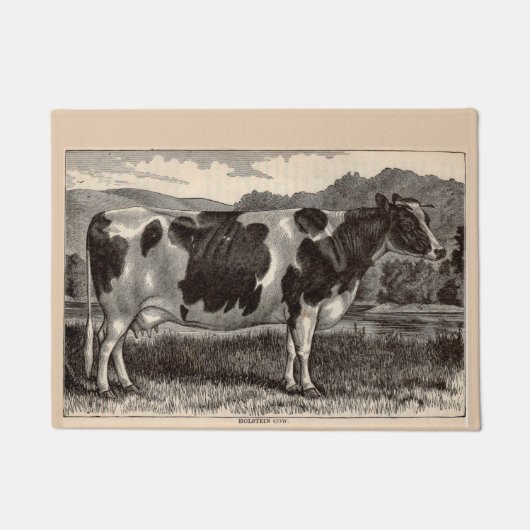 Paillasson Vache du 19ème siècle du Holstein d'impression (Devant)