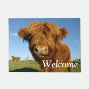 Paillasson Vache écossaise à boulettes - Ciel bleu