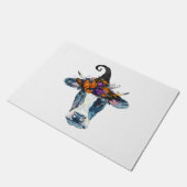 Paillasson Vache noir blanc Halloween sorcière (Incliné)