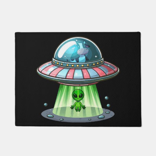 Paillasson Vache qui enlève un Alien (Devant)
