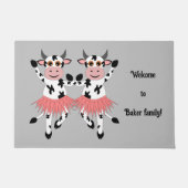 Paillasson Vaches dansantes mignonnes et amusantes (Devant)